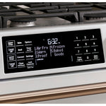 Cafe 30-in 4.3-cu ft / 2.7-cu ft Air Fry Convection Oven Slide-In Double Oven Dual Fuel Range ( Matte White with Brushed Bronze