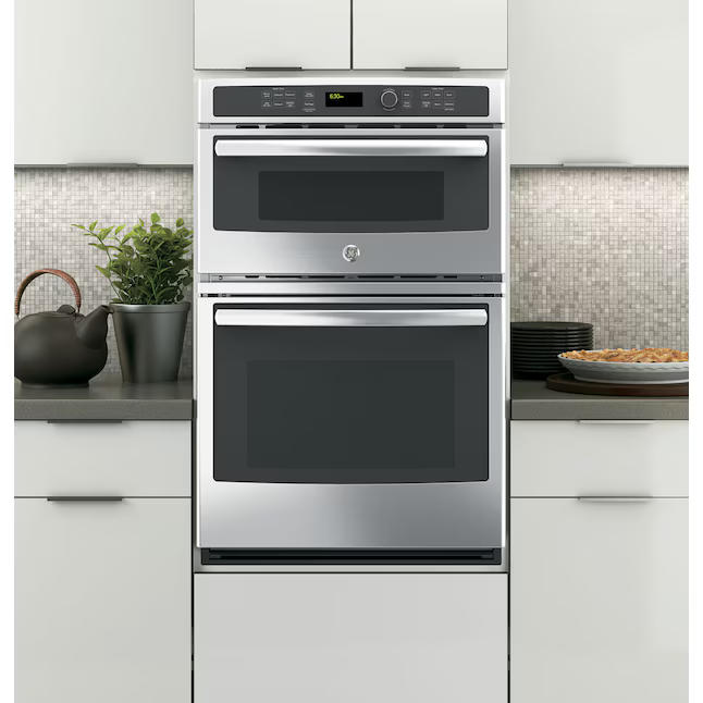 GE 27 inch Self-cleaning Microwave Wall Oven Combo ( Stainless steel )