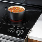 GE Profile 30-in Glass Top 5 burners 5.3-cu ft Air Fry Convection Oven Slide-In Electric Range ( Fingerprint Resistant Stainless Steel )