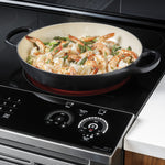 GE Profile 30-in Glass Top 5 burners 5.3-cu ft Air Fry Convection Oven Slide-In Electric Range ( Fingerprint Resistant Stainless Steel )