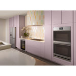 Cafe Modern Glass 30 inch Double Electric Wall Oven with Air Fry Self + Steam Cleaning ( Platinum Glass )