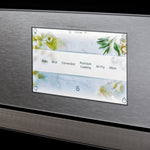 Cafe Modern Glass 30 inch Double Electric Wall Oven with Air Fry Self + Steam Cleaning ( Platinum Glass )