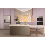 Cafe Modern Glass 30 inch Double Electric Wall Oven with Air Fry Self + Steam Cleaning ( Platinum Glass )