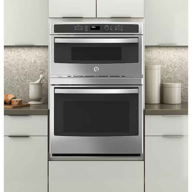 GE 30-in Self-cleaning Microwave Wall Oven Combo (Stainless Steel), JT3800SHSS/A *JR2508, Retail: $3,999.00, FINAL PRICE: $1,799.99 + TAX