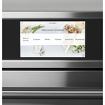 GE Cafe 30-in Smart Single Electric Wall Oven with Air Fry True Convection and Self-cleaning (Stainless Steel)