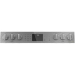 Cafe Modern Glass 30-in 6 burners 5.6-cu ft Air Fry Convection Oven Slide-In Natural Gas Range ( Platinum