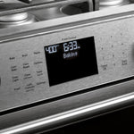 Cafe Modern Glass 30-in 6 burners 5.6-cu ft Air Fry Convection Oven Slide-In Natural Gas Range ( Platinum