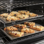 Cafe Modern Glass 30-in 6 burners 5.6-cu ft Air Fry Convection Oven Slide-In Natural Gas Range ( Platinum