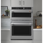 GE Cafe 30-in Self + Steam Cleaning Microwave Wall Oven Combo (Stainless Steel), CTC912P2NS1 *JR2507, Retail: $5,499.00, FINAL PRICE: $3,199.99 + TAX