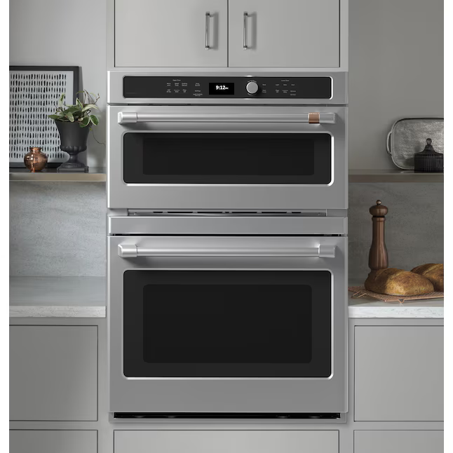 GE Cafe 30-in Self + Steam Cleaning Microwave Wall Oven Combo (Stainless Steel), CTC912P2NS1 *JR2507, Retail: $5,499.00, FINAL PRICE: $3,199.99 + TAX