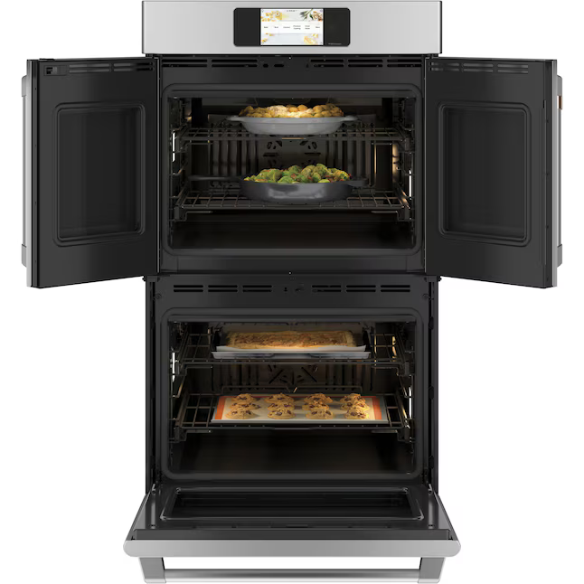 Cafe Professional 30-in Smart Compatible Double Electric Wall Oven with Air Fry Self + Steam Cleaning (Stainless Steel), CTD90FP2NS1 *JR2510, Retail: $7,499.00, FINAL PRICE: $4,999.99 + TAX