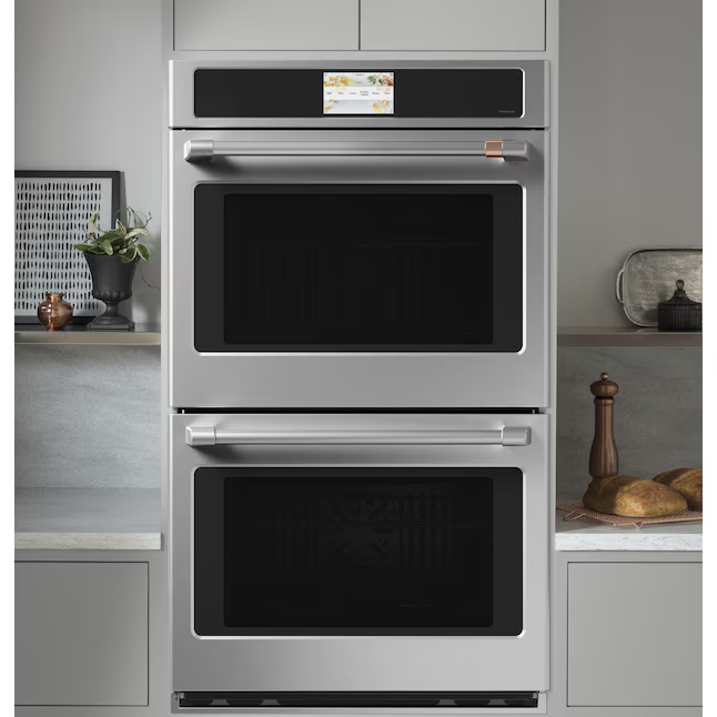Cafe 30-in Smart Compatible Double Electric Wall Oven with Air Fry Self + Steam Cleaning (Stainless Steel with Brushed Stainless Handles), CTD70DP2NS1 *HD2509, Retail: $4,999.00, FINAL PRICE: $2,599.99 + TAX