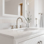 **ASSEMBLY REQUIRED** Ellen DeGeneres Norbeck 37-in White Undermount Single Sink Bathroom Vanity with Carrara Engineered Marble Top, 2342VA-37-201-925-UM, [FB278], FINAL, CLEARANCE: $399.99 + Tax