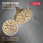 Delta Sparrow Champagne Bronze 1-handle 6-in Round Bathtub and shower Faucet (Multi-function