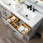 Summit Lane Potter 60-in Light Gray Double Sink Bathroom Vanity with White Cultured Marble Top, LW24W60P2-CY *JR2511, Retail: $Exclusive, FINAL PRICE: $539.99 + TAX