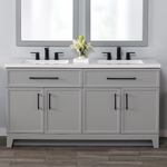 Summit Lane Potter 60-in Light Gray Double Sink Bathroom Vanity with White Cultured Marble Top, LW24W60P2-CY *JR2511, Retail: $Exclusive, FINAL PRICE: $539.99 + TAX