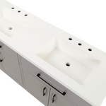 Summit Lane Potter 60-in Light Gray Double Sink Bathroom Vanity with White Cultured Marble Top, LW24W60P2-CY *JR2511, Retail: $Exclusive, FINAL PRICE: $539.99 + TAX