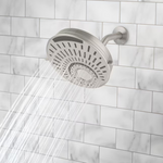 allen + roth Nottingham 5 -Spray Brushed Nickel 8-in Round Shower Head 1.8 GPM
