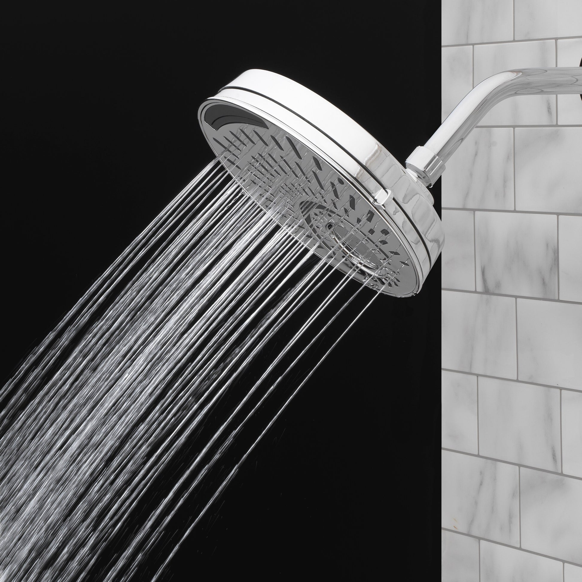 Alpine Reserve Nottingham 5 -Spray Chrome 8-in Round Shower Head 1.8 GPM