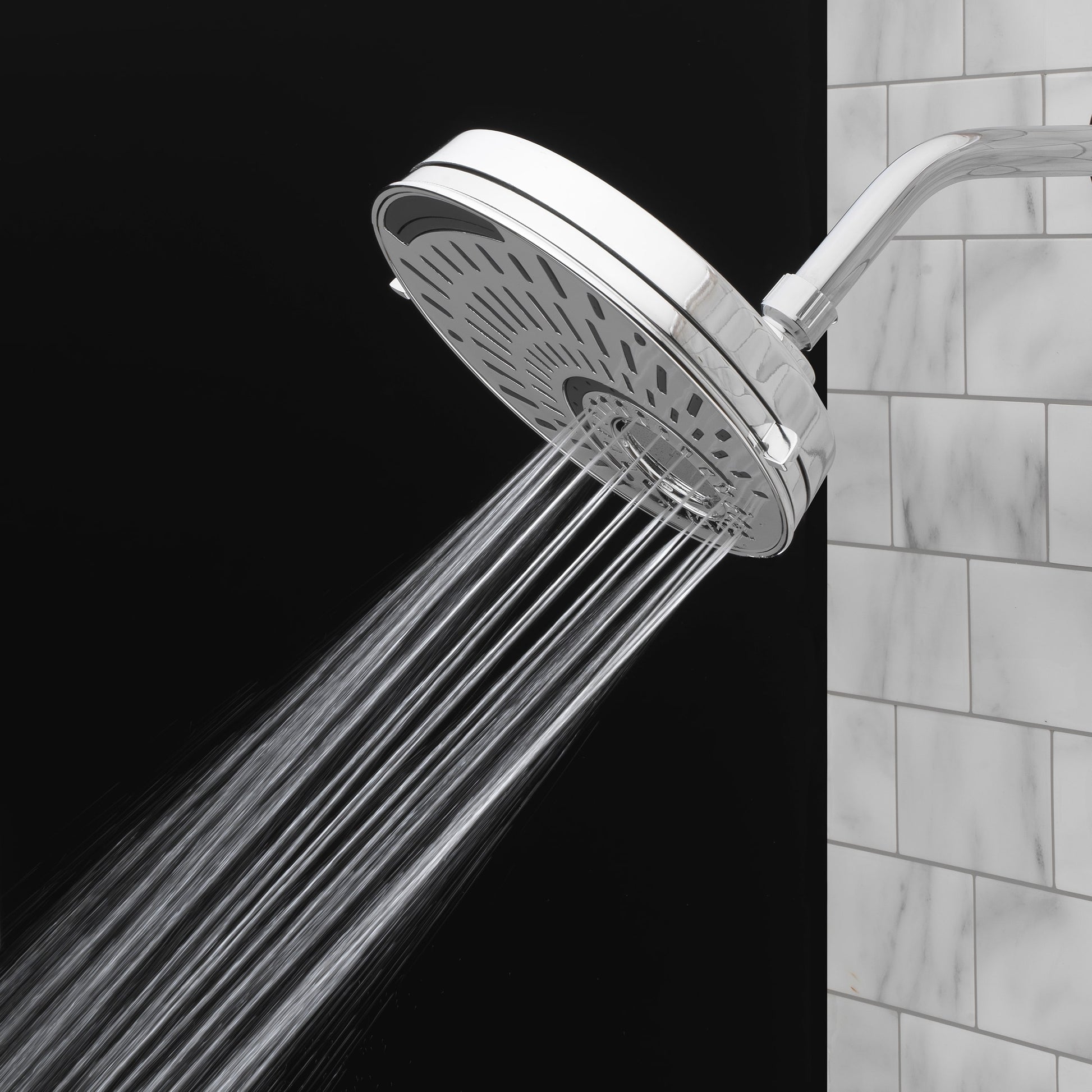 Alpine Reserve Nottingham 5 -Spray Chrome 8-in Round Shower Head 1.8 GPM