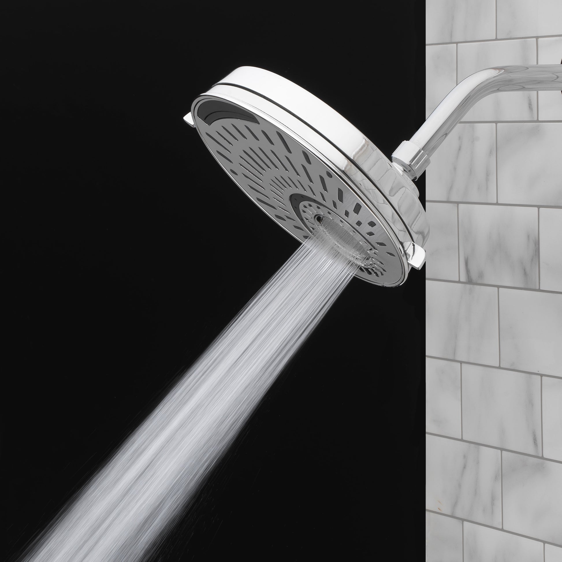Alpine Reserve Nottingham 5 -Spray Chrome 8-in Round Shower Head 1.8 GPM