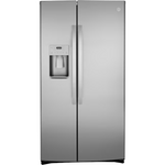 GE 25.1-cu ft Standard-Depth 36-in Side-by-Side Refrigerator with Ice Maker + Water and Ice Dispenser (Fingerprint Resistant Stainless Steel), GSS25IYNFS *JR2512, Retail: $2,199.00, FINAL PRICE: $999.99 + TAX