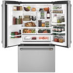 GE CAFE Counter-Depth Hot Water Dispenser 22.2-cu ft Smart French Door Refrigerator with Ice Maker - Water and Ice Dispenser (Stainless Steel) ENERGY STAR