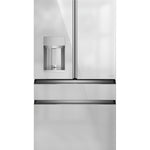 Cafe Counter-Depth 22.3-cu ft 36-in Wide French Door Refrigerator with Ice Maker ( Platinum Glass ) ENERGY STAR Certified
