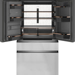 Cafe Counter-Depth 22.3-cu ft 36-in Wide French Door Refrigerator with Ice Maker ( Platinum Glass ) ENERGY STAR Certified
