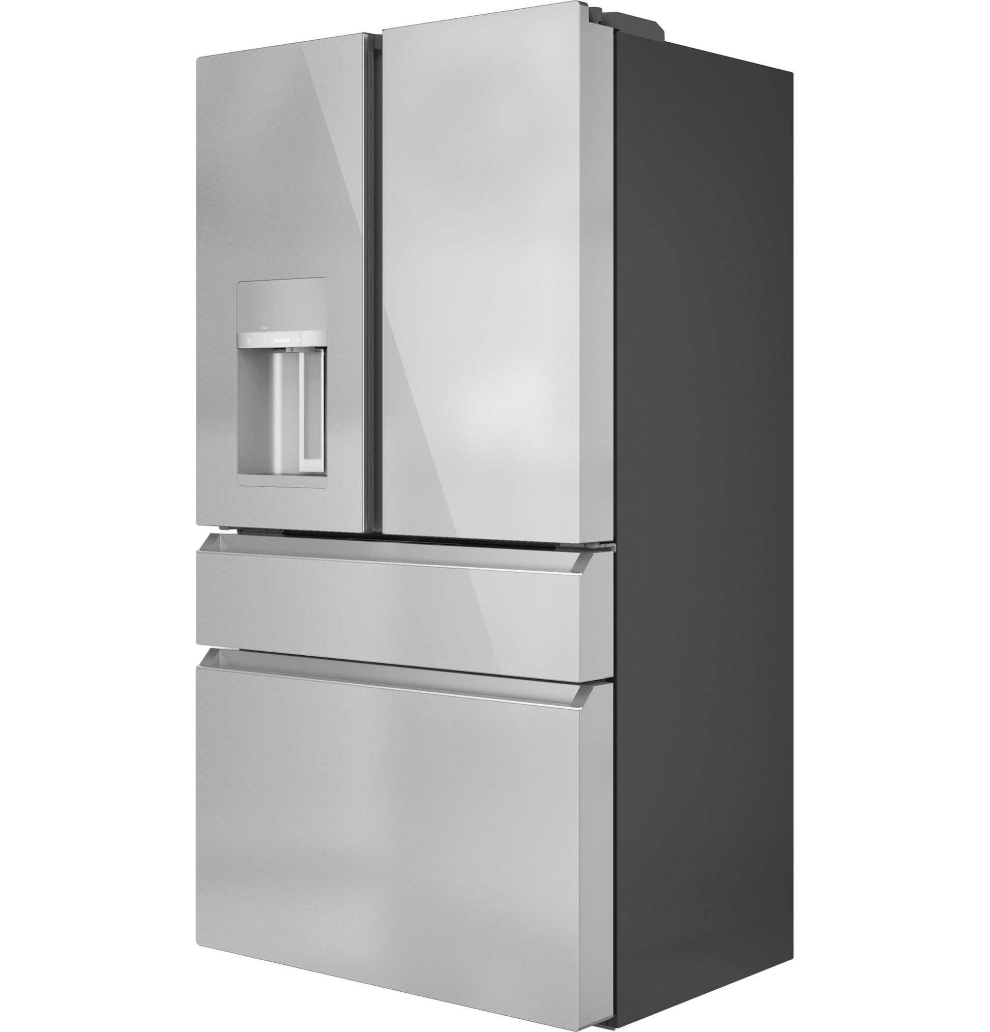 Cafe Counter-Depth 22.3-cu ft 36-in Wide French Door Refrigerator with Ice Maker ( Platinum Glass ) ENERGY STAR Certified