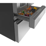 Cafe Counter-Depth 22.3-cu ft 36-in Wide French Door Refrigerator with Ice Maker ( Platinum Glass ) ENERGY STAR Certified
