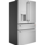 Cafe Counter-Depth 22.3-cu ft 36-in Wide French Door Refrigerator with Ice Maker ( Platinum Glass ) ENERGY STAR Certified
