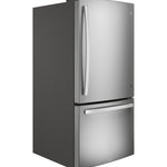 GE 24.9-cu ft Standard-Depth 33-in Wide Bottom-Freezer Refrigerator with Ice Maker ( Fingerprint Resistant Stainless Steel ) ENERGY STAR Certified