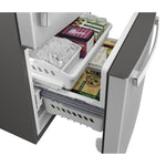 GE 24.9-cu ft Standard-Depth 33-in Wide Bottom-Freezer Refrigerator with Ice Maker ( Fingerprint Resistant Stainless Steel ) ENERGY STAR Certified