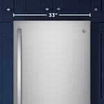 GE 24.9-cu ft Standard-Depth 33-in Wide Bottom-Freezer Refrigerator with Ice Maker ( Fingerprint Resistant Stainless Steel ) ENERGY STAR Certified