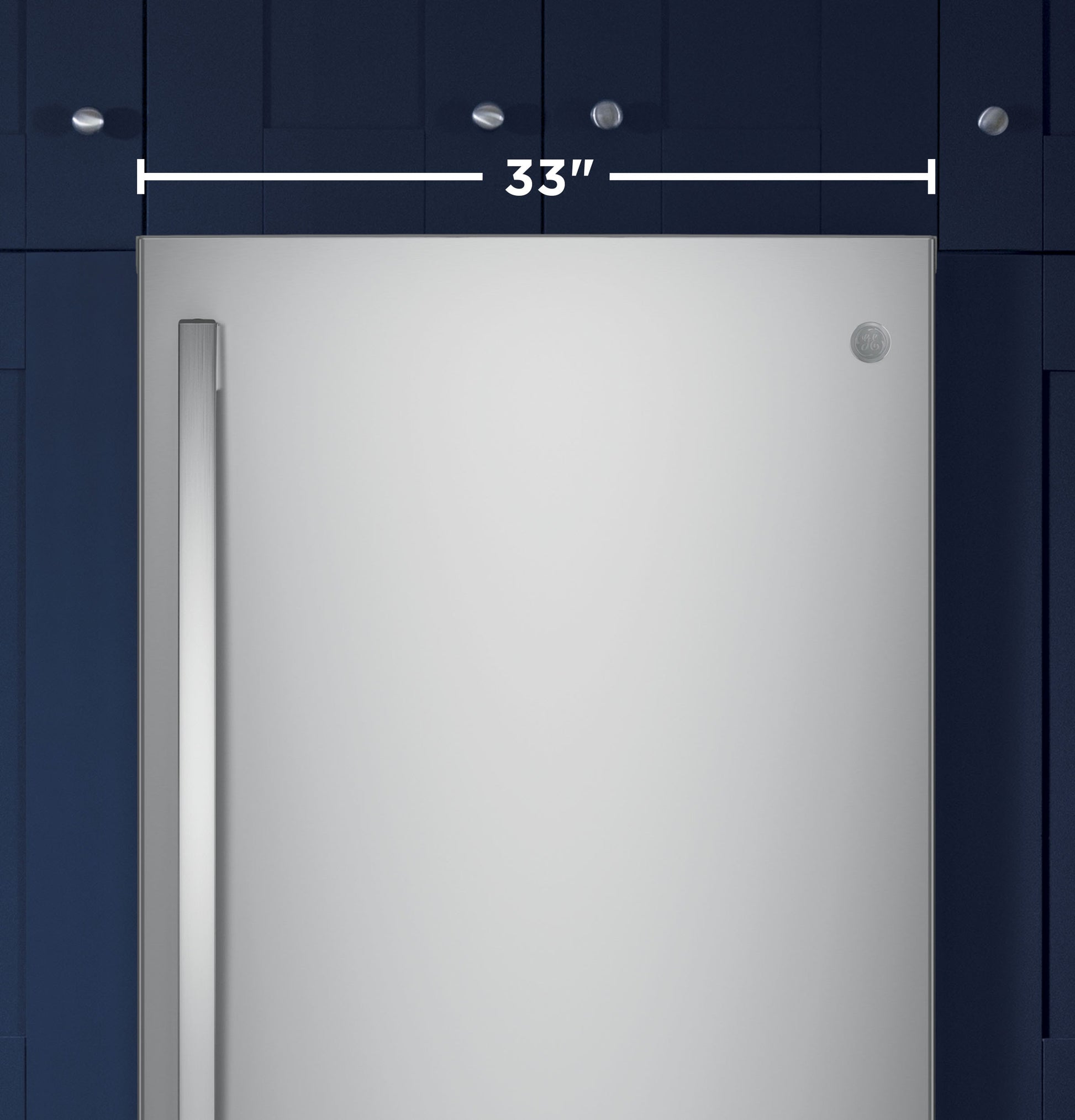 GE 24.9-cu ft Standard-Depth 33-in Wide Bottom-Freezer Refrigerator with Ice Maker ( Fingerprint Resistant Stainless Steel ) ENERGY STAR Certified