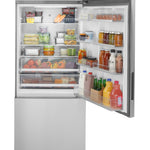 GE 17.7-cu ft Counter-Depth 31-in Wide Bottom-Freezer Refrigerator Fingerprint Resistant Stainless Steel ) ENERGY STAR Certified