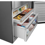 GE 17.7-cu ft Counter-Depth 31-in Wide Bottom-Freezer Refrigerator Fingerprint Resistant Stainless Steel ) ENERGY STAR Certified