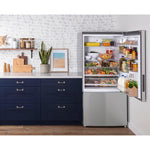 GE 17.7-cu ft Counter-Depth 31-in Wide Bottom-Freezer Refrigerator Fingerprint Resistant Stainless Steel ) ENERGY STAR Certified
