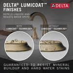 Delta Stryke Two Handle Widespread Pull Down Bathroom Faucet in Lumicoat Champagne Bronze, 357756-CZPD-PR-DST, MRSP: $819, FINAL PRICE: $ + TAX