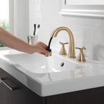 Delta Stryke Two Handle Widespread Pull Down Bathroom Faucet in Lumicoat Champagne Bronze, 357756-CZPD-PR-DST, MRSP: $819, FINAL PRICE: $ + TAX