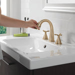 Delta Stryke Two Handle Widespread Pull Down Bathroom Faucet in Lumicoat Champagne Bronze, 357756-CZPD-PR-DST, MRSP: $819, FINAL PRICE: $ + TAX