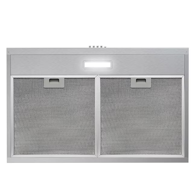 Streamline 30-in Ducted 80-CFM Brushed Stainless Steel Under Cabinet Range Hood with Charcoal Filter, T-3205-1-DT *JR2511, Retail: $134.00, FINAL PRICE: $79.99 + TAX