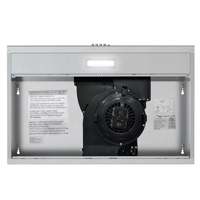 Streamline 30-in Ducted 80-CFM Brushed Stainless Steel Under Cabinet Range Hood with Charcoal Filter, T-3205-1-DT *JR2511, Retail: $134.00, FINAL PRICE: $79.99 + TAX