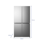 Hisense Counter-Depth 21.6-cu ft 4-Door French Door Refrigerator with Ice Maker (Stainless Look), CLEARANCED