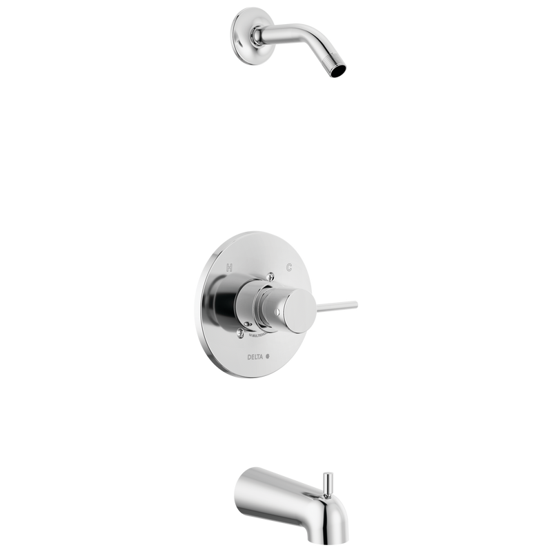Delta Modern Chrome 1-handle Sold separately Bathtub and shower Faucet ( Valve not Included )