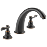 Delta Windemere Oil Rubbed Bronze 2-handle Deck-mount Roman High-arc Bathtub Faucet
