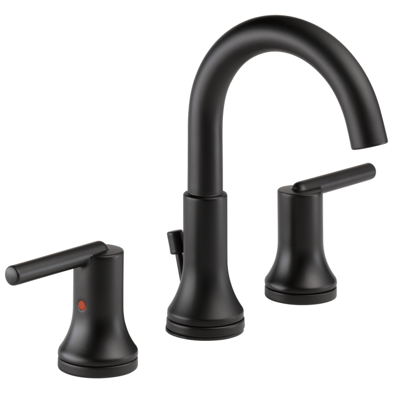 Delta Trinsic Two Handle Widespread Bathroom Faucet in Matte Black, 3559-BLMPU-DST, MRSP: $499, FINAL PRICE: $259.99 + TAX