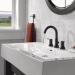 Delta Trinsic Two Handle Widespread Bathroom Faucet in Matte Black, 3559-BLMPU-DST, MRSP: $499, FINAL PRICE: $259.99 + TAX