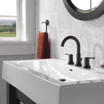 Delta Trinsic Two Handle Widespread Bathroom Faucet in Matte Black, 3559-BLMPU-DST, MRSP: $499, FINAL PRICE: $259.99 + TAX